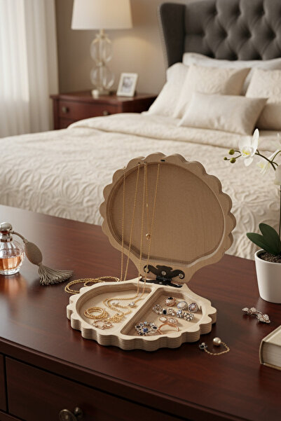 MONTETOYS Wooden Jewelry and Makeup Organizer Decorative Storage Box