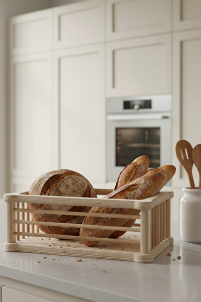 MONTETOYS Wooden Bread Basket