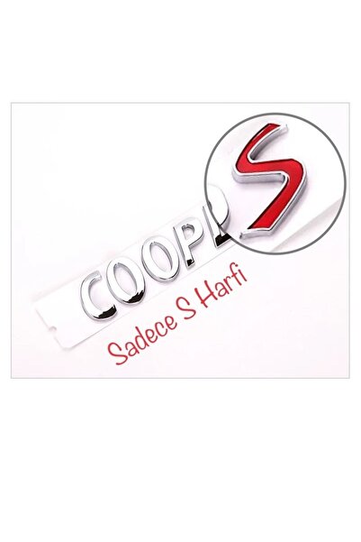 RoseTR Mini Cooper Bagaj Kapağı Için Siyah S Harfi S Logo Kırmızı Renk Sadece...