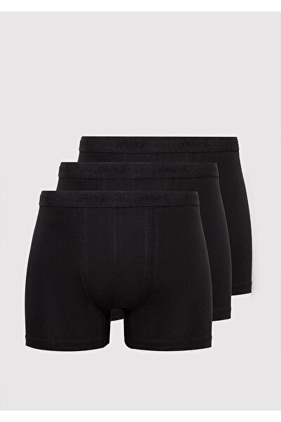 Mavi 3lü Siyah Basic Boxer 0912235-900