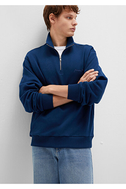 Mavi Jeans Yarı Fermuarlı Lacivert Sweatshirt 0S10555-89353