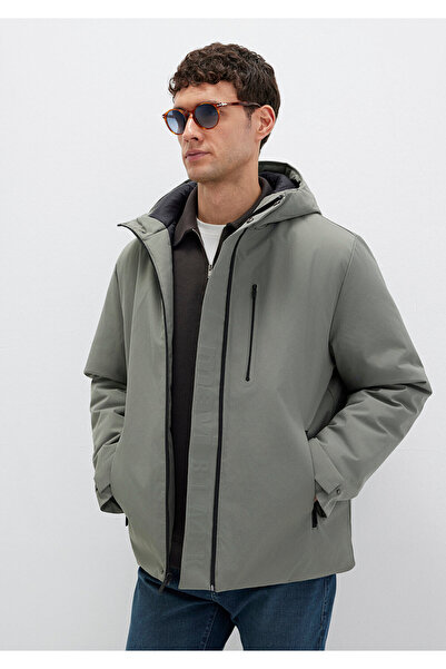 Mavi Black Kapüşonlu Yeşil Mont Loose Fit / Bol Rahat Kesim 0110676-85485