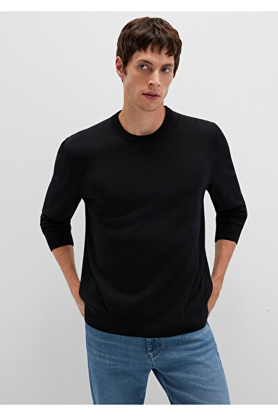 Mavi Bisiklet Yaka Siyah Yün Kazak Regular Fit / Normal Kesim 0710384-900