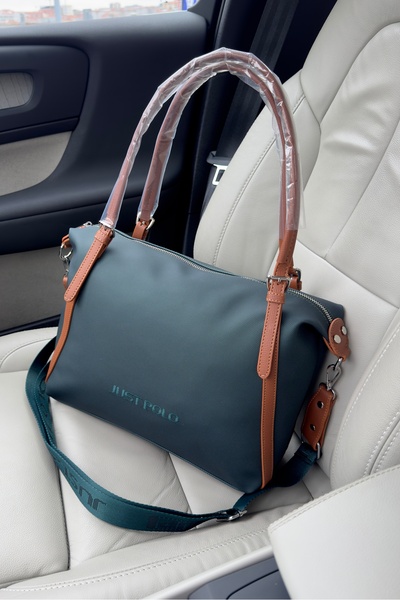 Just Polo JP Women's Green Camel Two Straps Long Straps For Shoulder And Cros...