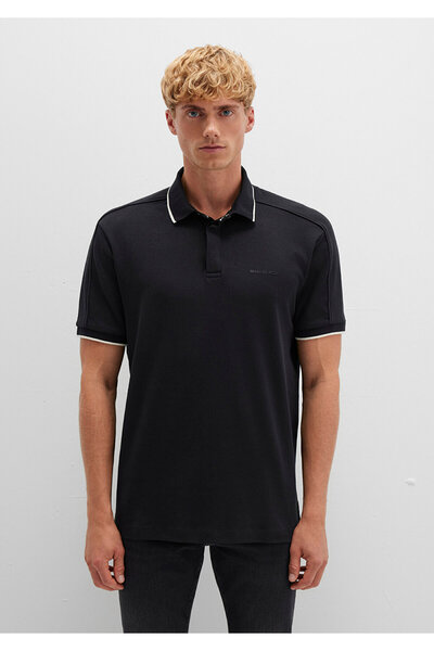 Mavi Siyah Polo İnterlok Tişört Regular Fit / Normal Kesim 0612876-900