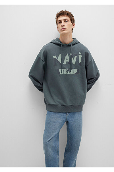 Mavi Baskılı Yeşil Sweatshirt 0S10301-71598