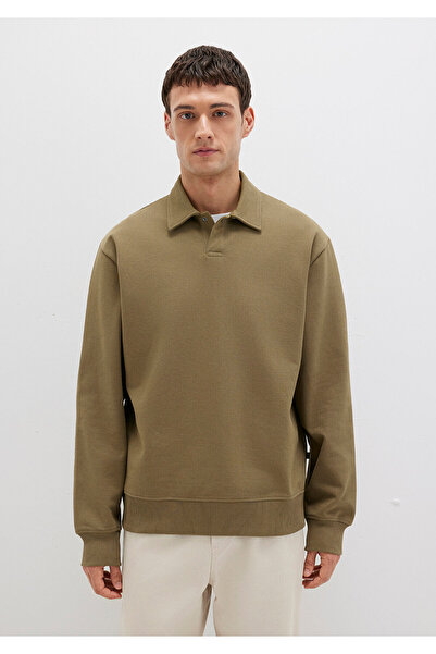 Mavi Polo Yaka Haki Sweatshirt 0S10458-71816
