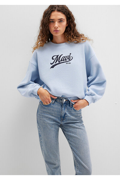 Mavi Logo Baskılı Sweatshirt 1S10419-70813