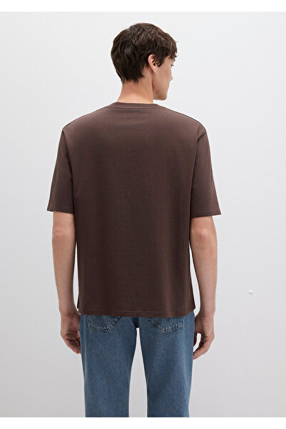 Mavi Logo Kahverengi Basic Tişört Relaxed Fit / Rahat Kesim 0613093-70251