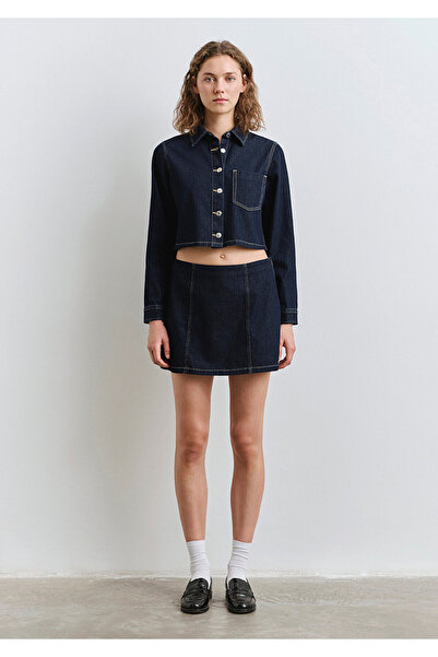 Mavi Rinse Denim Mini Etek 1310721-85481