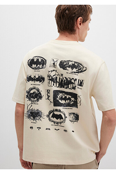Mavi Batman Baskılı Bej Tişört Relaxed Fit / Rahat Kesim 0612919-70065