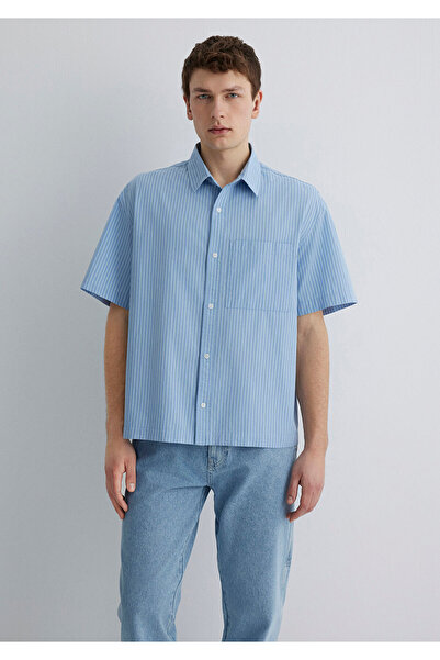 Mavi Gömlek Oversize / Geniş Kesim 0211487-83767