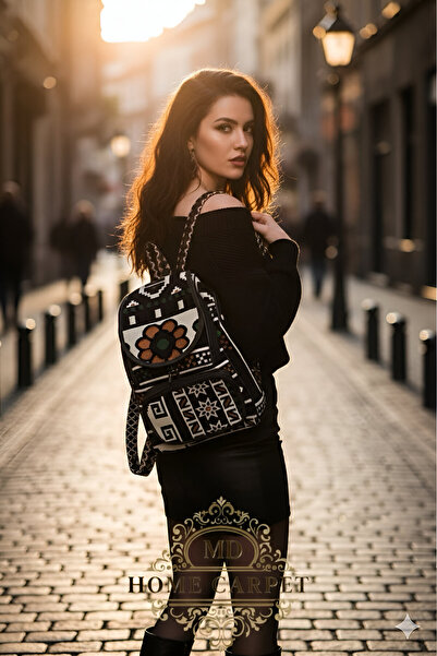 mdhomecarpet Ручна робота Килим Килим Жіноча сумка 30x40 см | Східний куточок Тканинна сумка з візерунком Автентична якість