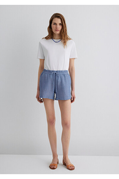 Mavi Dokulu Şort 1410132-89861