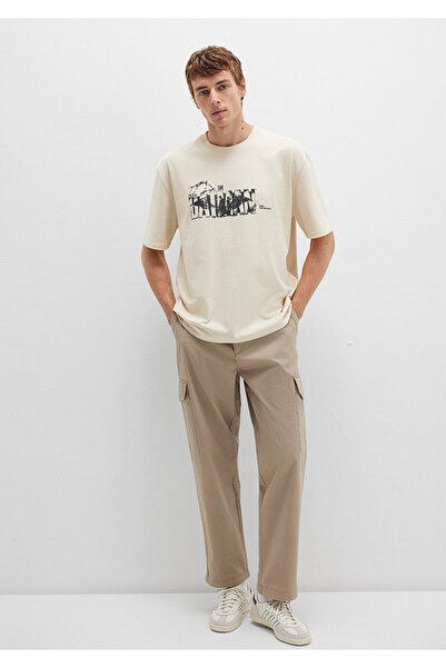 Mavi Batman Baskılı Bej Tişört Relaxed Fit / Rahat Kesim 0612919-70065