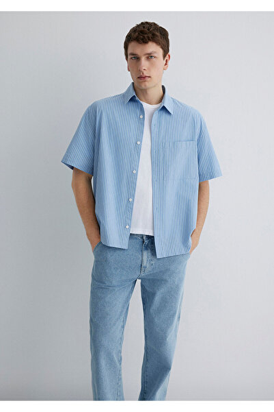 Mavi Gömlek Oversize / Geniş Kesim 0211487-83767