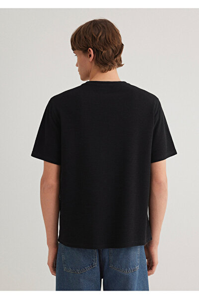 Mavi Siyah Basic Tişört Loose Fit / Bol Rahat Kesim 0612726-900