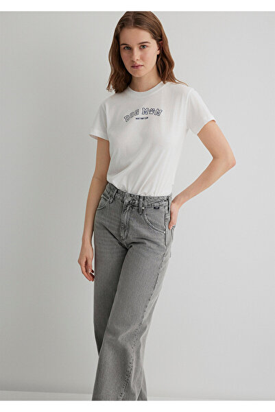 Mavi Semi Slim Kırık Beyaz Kadın T-shirt M1613194-70057