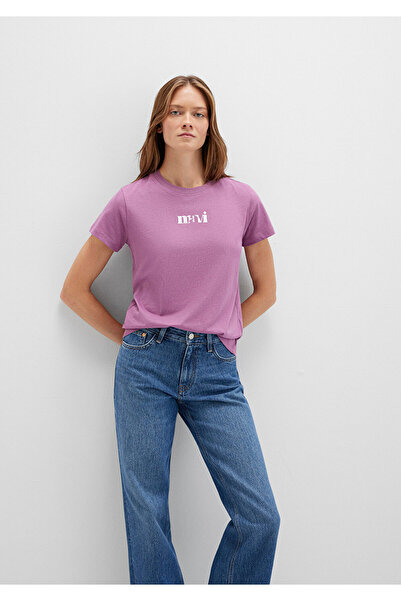Mavi Printed Purple T-Shirt Regular Fit 1612241 -70987