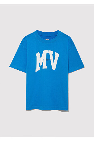 Mavi Tricou imprimat cu sigla Mv Loose Fit / Loose Relaxed Fit 6610213 -83865