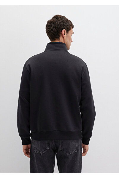 Mavi Yarı Fermuarlı Siyah Basic Sweatshirt 0S10278-900