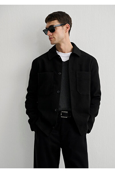 Mavi Siyah Ceket Gömlek Loose Fit / Bol Rahat Kesim 0211235-900