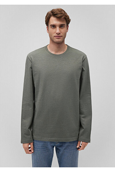 Mavi Πράσινο μακρυμάνικο μπλουζάκι με κανονική εφαρμογή / κανονική εφαρμογή 0612403 -85485