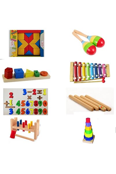 Toy Oyuncak Okul Öncesi Wooden Toy Set 9 Pieces Montessori Kindergarten Speci...