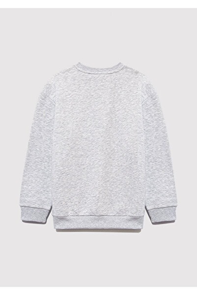 Mavi Logo Baskılı Gri Sweatshirt 6S10031-85438