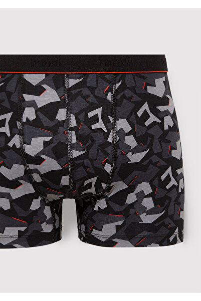 Mavi Kamuflaj Baskılı Siyah Boxer 0911375-900