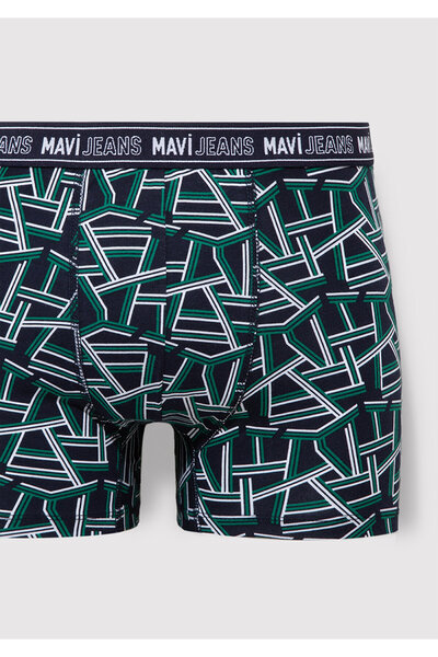 Mavi Baskılı Lacivert Boxer 0911065-83077