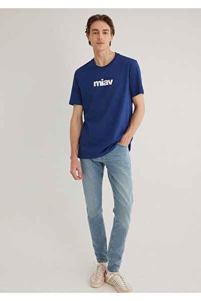 Mavi Miav Baskılı Tişört Regular Fit / Normal Kesim 067153-70722