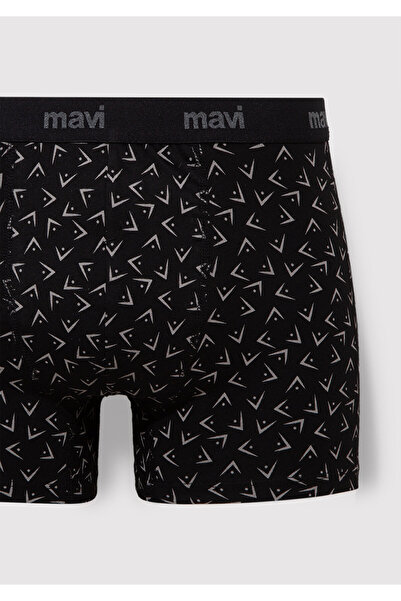 Mavi Baskılı Siyah Boxer 0911049-900
