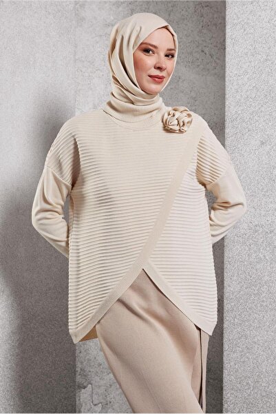 Alvina Asymetric Cut Knit Sweater 44912