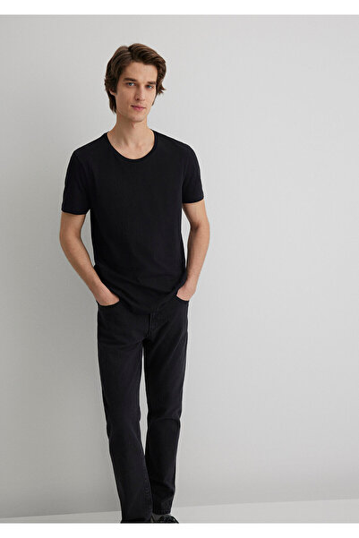 Mavi Black Flamed Fitness T-Shirt - Fitted Cut064681-900