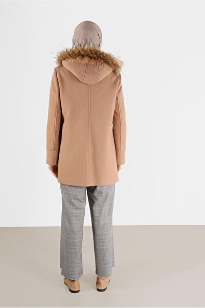 Alvina COAT WITH POCKET WITH HOODED FUR DETAIL 90241