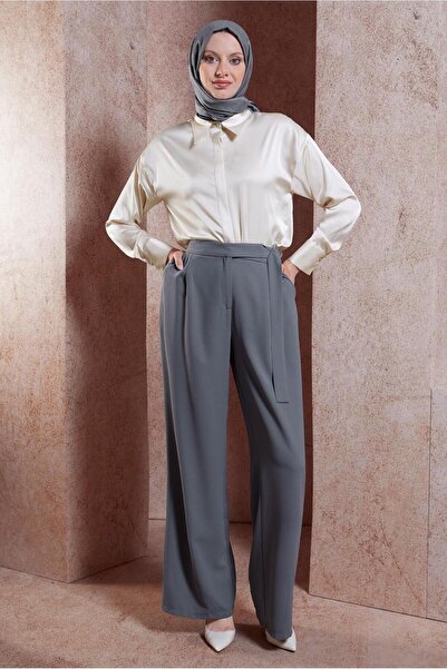 Alvina Satin Shirt Blouse - 44430 Model