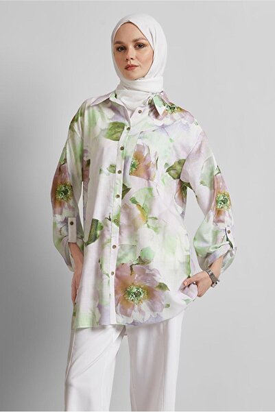 Alvina Patterned Shirt Tunic 44781