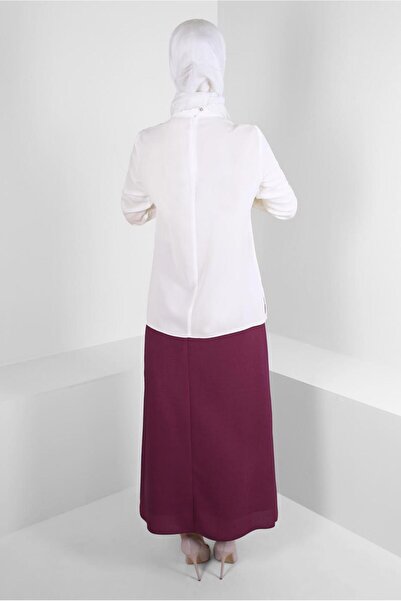 Alvina STONE DETAILED PLEATED BLUZ 43537