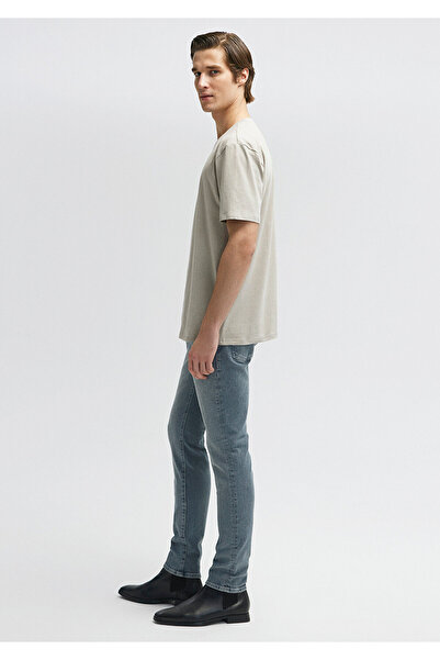 Mavi Stretch Bej Basic Tişört Loose Fit / Bol Rahat Kesim 0610136-70100