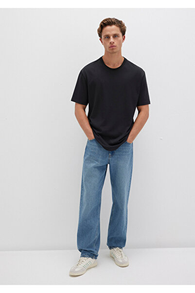 Mavi Siyah Basic Tişört Loose Fit / Bol Rahat Kesim 066249-900