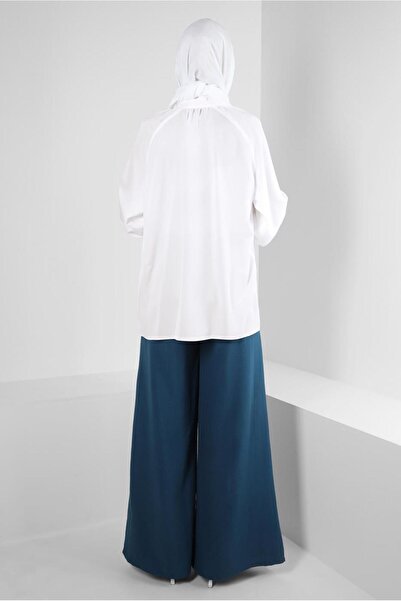 Alvina Tie Detailed Collar - Blouse 43869