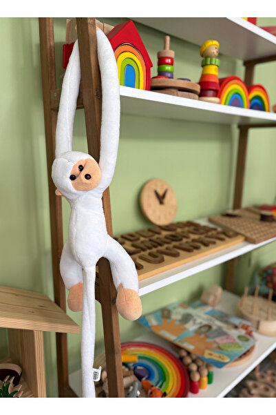 tiny wood Sarılan Peluş Maymun – Elleri Cırt Cırtlı Uyku ve Oyun Arkadaşı – Sevimli Peluş Maymun Oyuncak