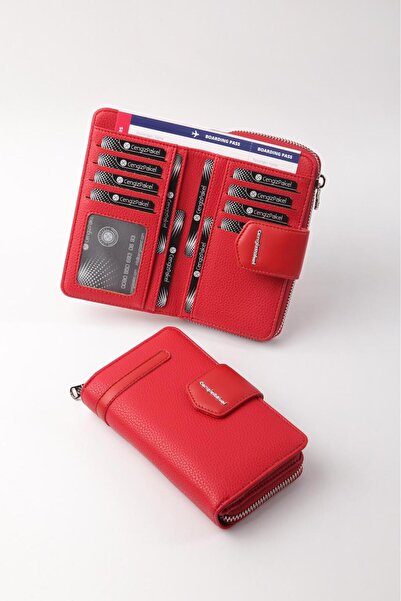 CENGİZ PAKEL Kadın Orta Boy Cüzdan 65256M Kırmızı