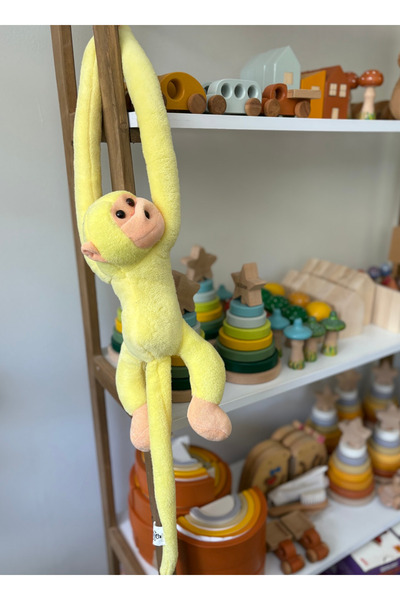 tiny wood Sarılan Peluş Maymun – Elleri Cırt Cırtlı Uyku ve Oyun Arkadaşı – Sevimli Peluş Maymun Oyuncak