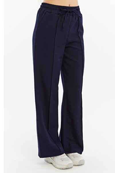 Maison La Femme Жіночі брюки палаццо з еластичними кишенями на талії