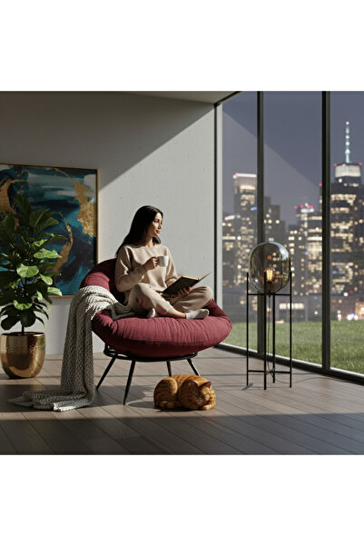 Berta Concept Floki Tekli Koltuk Berjer Mor