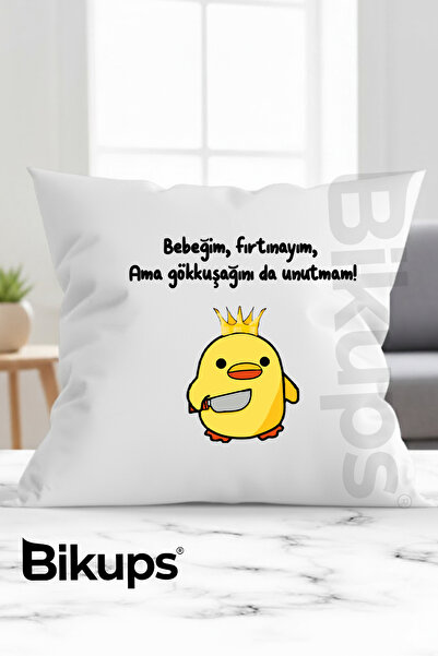 bikups Baby, My Storm. But I Don'T Forget the Rainbow! Printed Pillow