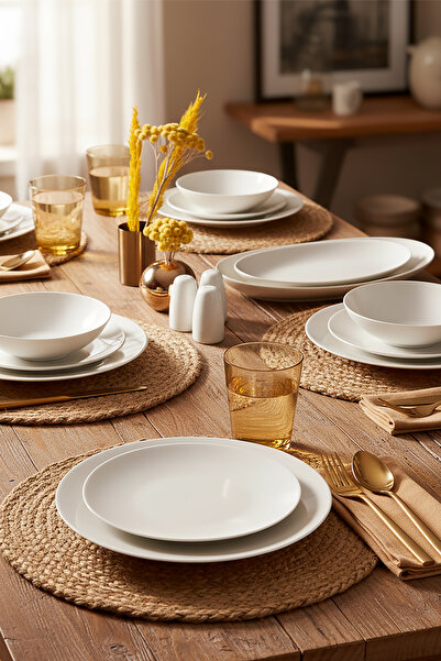 Güral Porselen Atina 60 Parça Yemek Takımı Filesiz