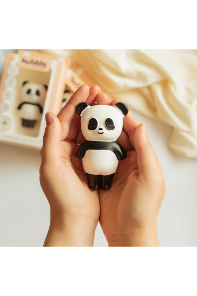 Hubble Bebek Diş Kaşıyıcı Ve Oyuncak - Panda Şekilli Dişlik (%100 DOĞAL KAUÇUK)